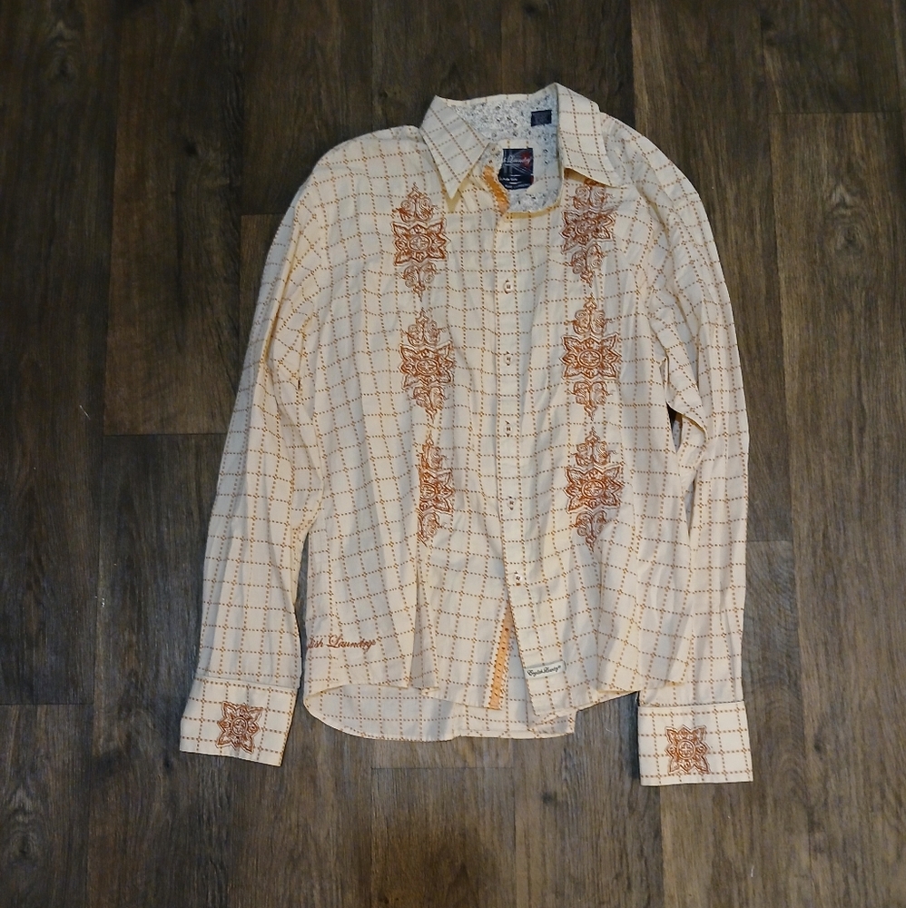 English Laundry Embroidered Long Sleeve Shirt.